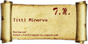 Tittl Minerva névjegykártya